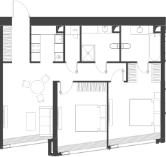 Планировка — Дом Дау, 1-комн., 81 м²
