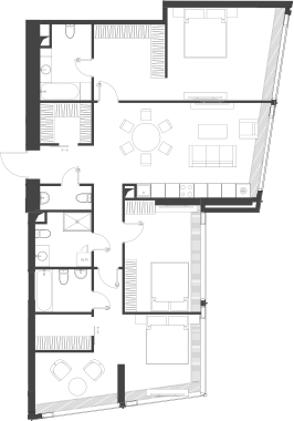 Планировка — Дом Дау, 1-комн., 131 м²