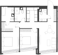 Планировка — Дом Дау, 1-комн., 84 м²