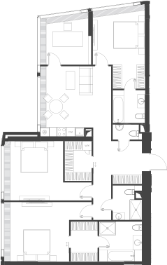 Планировка — Дом Дау, 1-комн., 130 м²