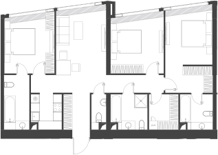 Планировка — Дом Дау, 1-комн., 108 м²