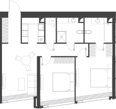 Планировка — Дом Дау, 1-комн., 81 м²