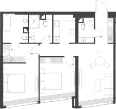 Планировка — Дом Дау, 1-комн., 84 м²