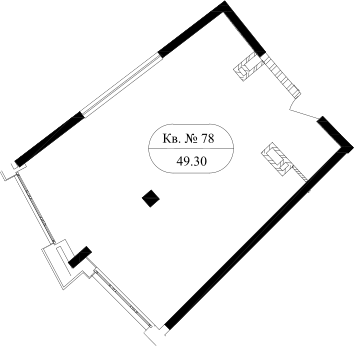 Планировка — Маршал, 1-комн., 49 м²