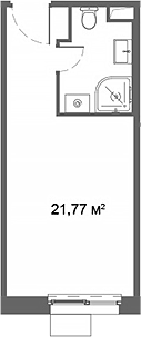 Планировка — Ситимикс, Студия, 22 м²