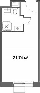 Планировка — Ситимикс, Студия, 22 м²
