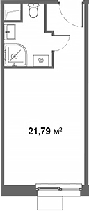 Планировка — Ситимикс, Студия, 22 м²
