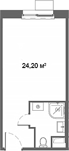 Планировка — Ситимикс, Студия, 24 м²