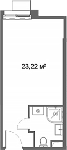 Планировка — Ситимикс, Студия, 23 м²