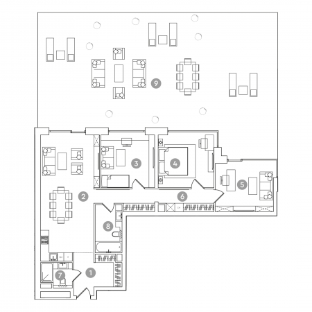 Планировка — RED 7, 4-комн., 109 м²