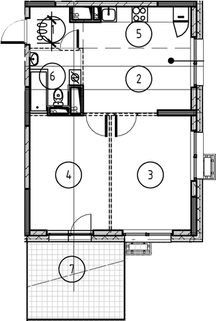 Планировка — Foreville, 2-комн., 51 м²