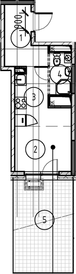 Планировка — Foreville, Студия, 21 м²