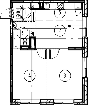 Планировка — Foreville, 2-комн., 53 м²