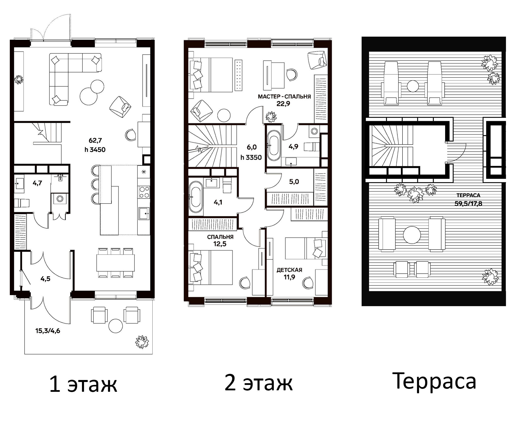 Планировка — ALIA, 3-комн., 147 м²