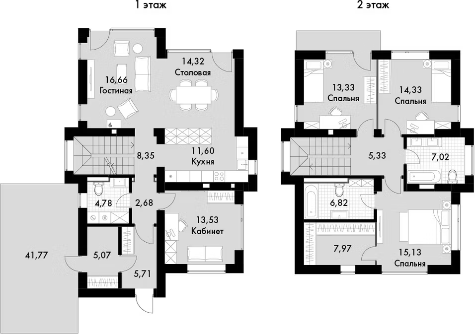 Планировка — Коттеджный поселок Сабурово Клаб, 5-комн., 161 м²