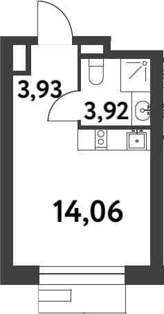 Планировка — Smart Garden, Студия, 21 м²