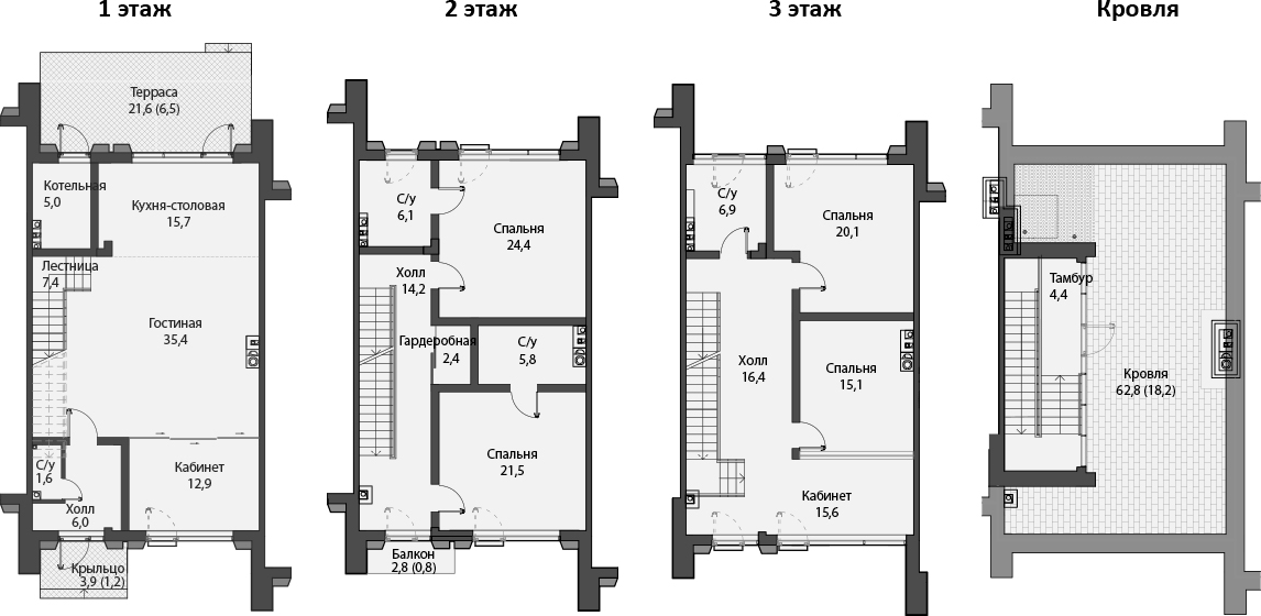 Планировка — Park Fonte, 6-комн., 251 м²