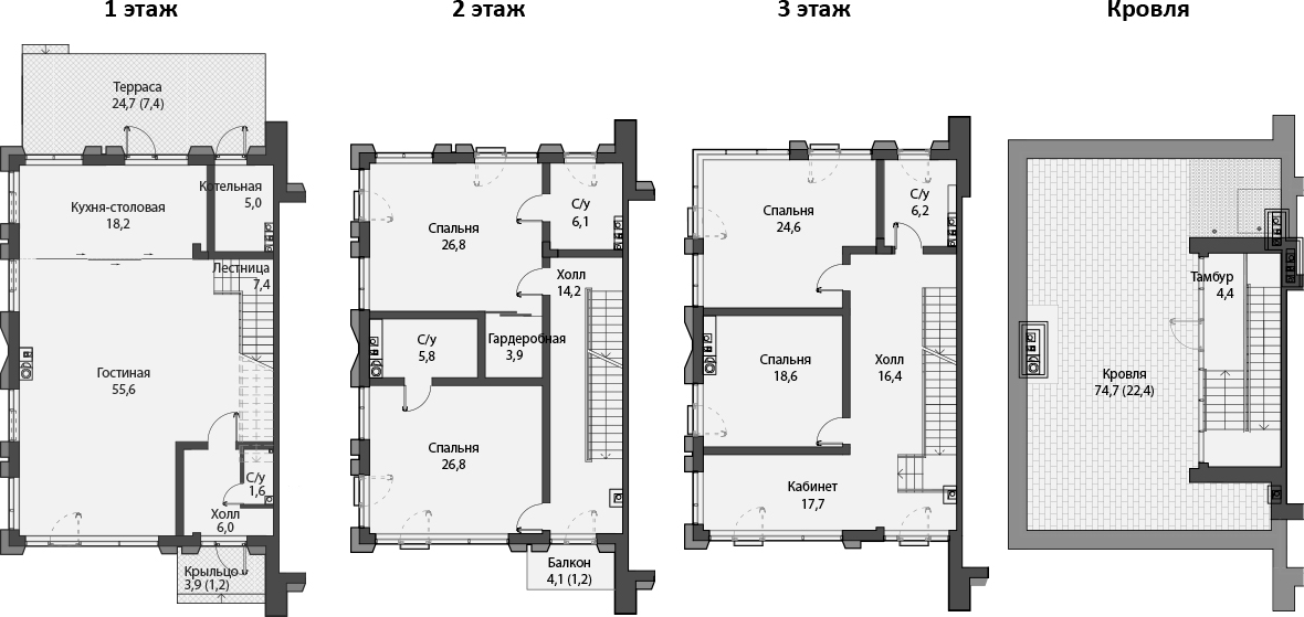 Планировка — Park Fonte, 5-комн., 279 м²