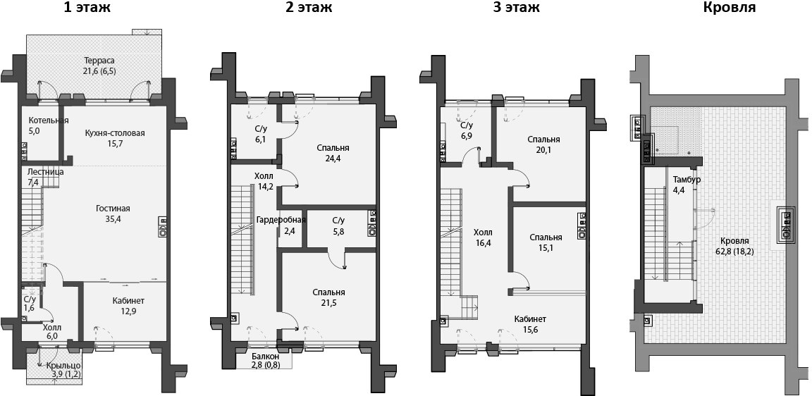 Планировка — Park Fonte, 6-комн., 251 м²