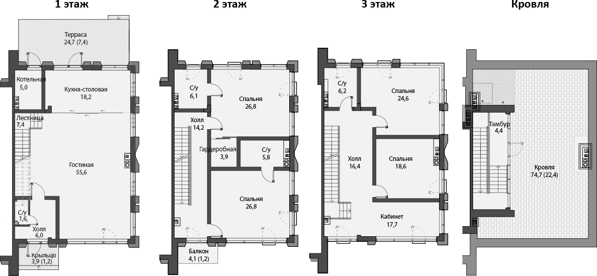 Планировка — Park Fonte, 5-комн., 278 м²