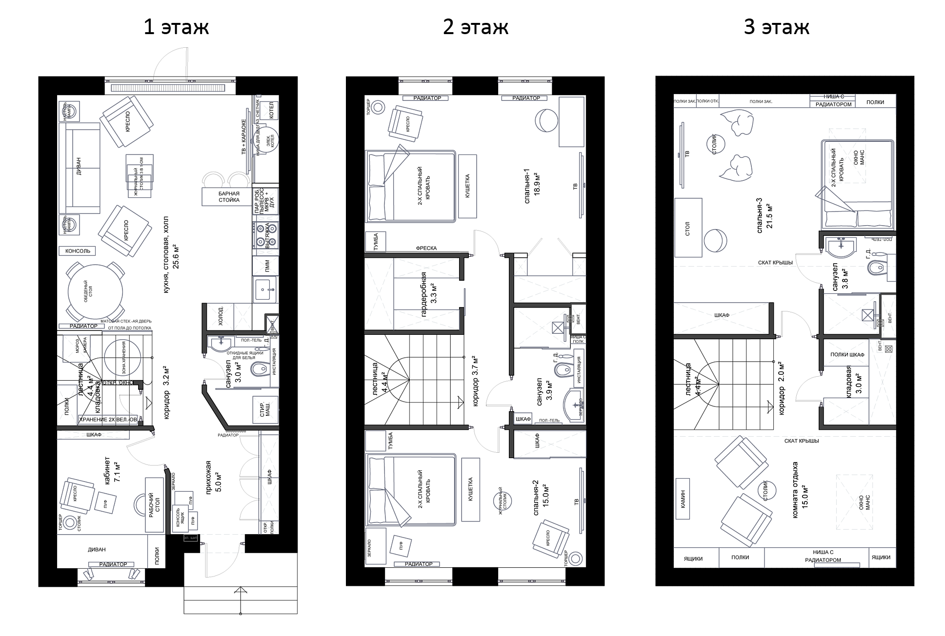 Планировка — Александрия Таун, 5-комн., 127 м²