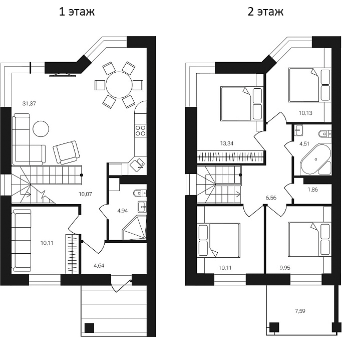 Планировка — Коттеджный поселок Katuar, 5-комн., 120 м²