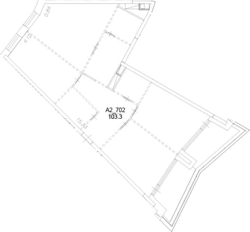 Планировка — Клубный дом Рублево, 1-комн., 103 м²