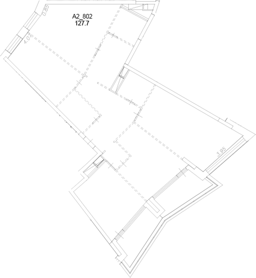 Планировка — Клубный дом Рублево, 1-комн., 128 м²