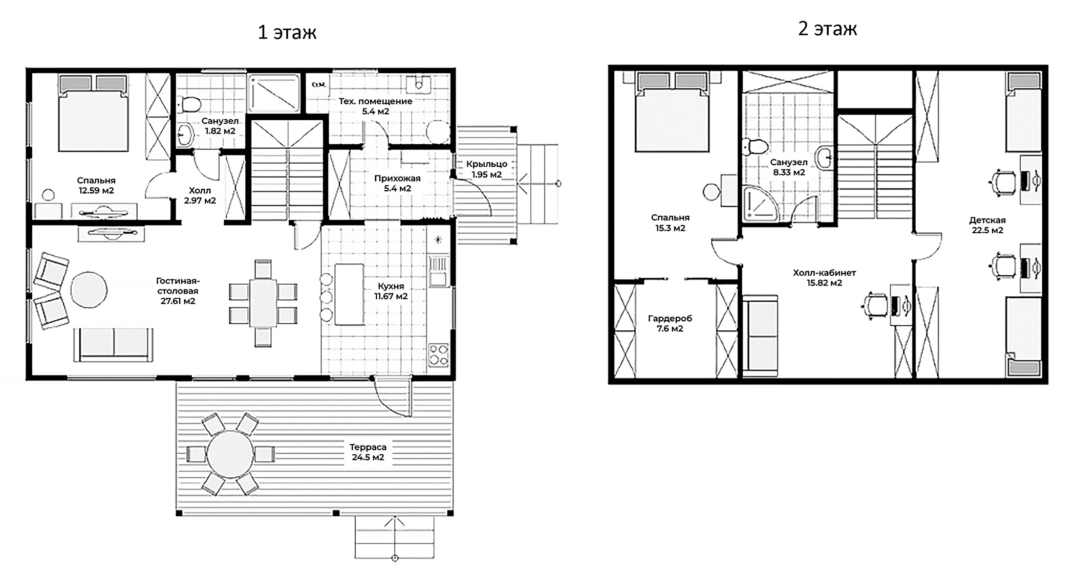 Планировка — Коттеджный поселок Сходня Life, 3-комн., 151 м²