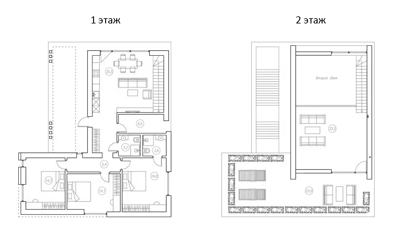 Планировка — Коттеджный поселок Pride Village, 4-комн., 132 м²