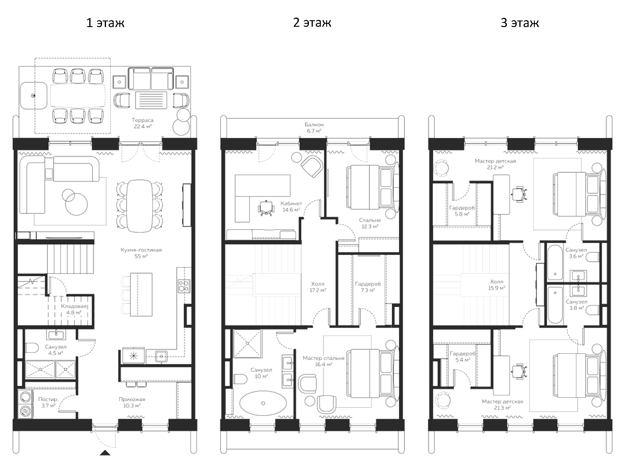 Планировка — River Residences, 5-комн., 223 м²