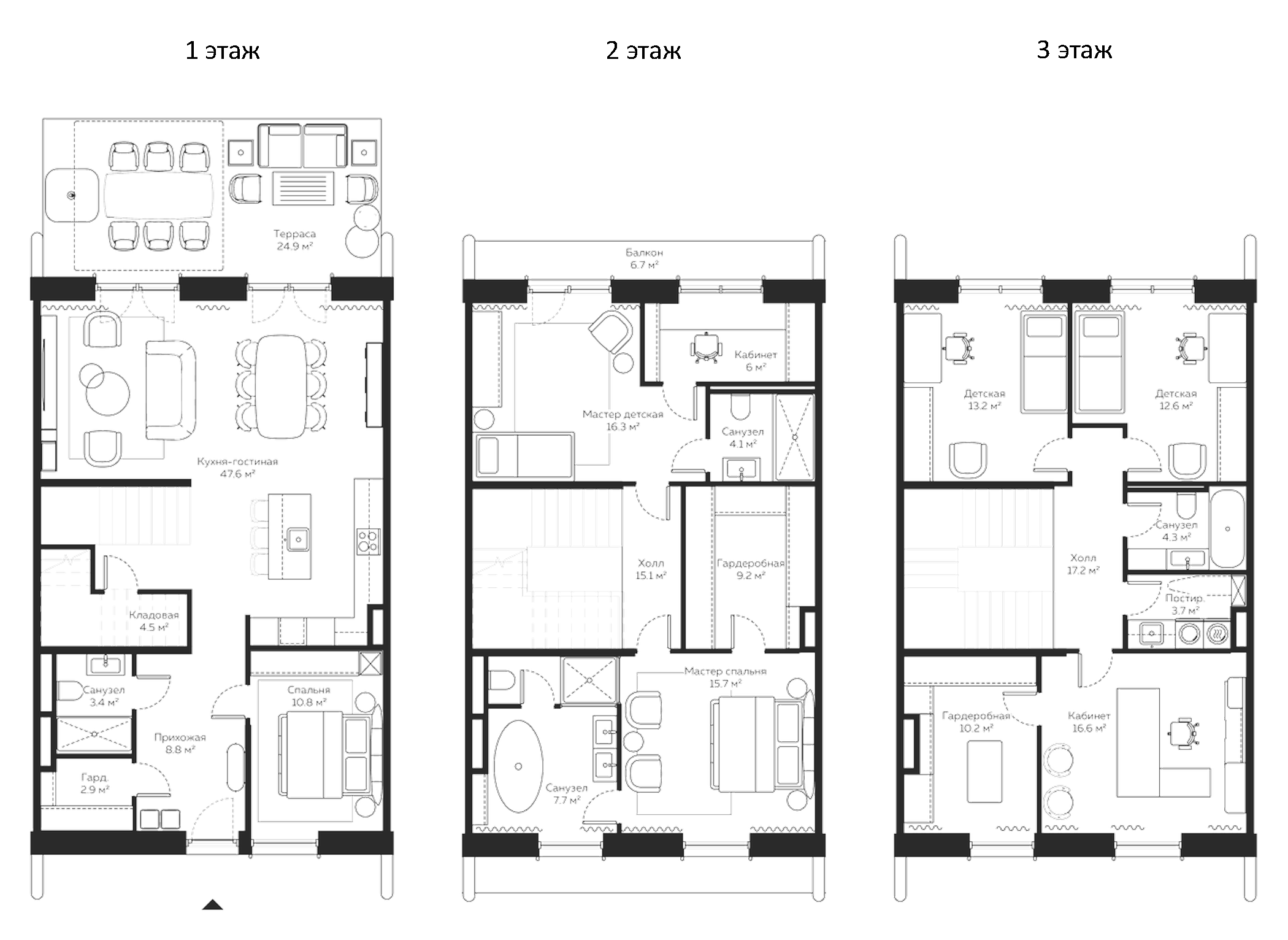 Планировка — River Residences, 7-комн., 227 м²