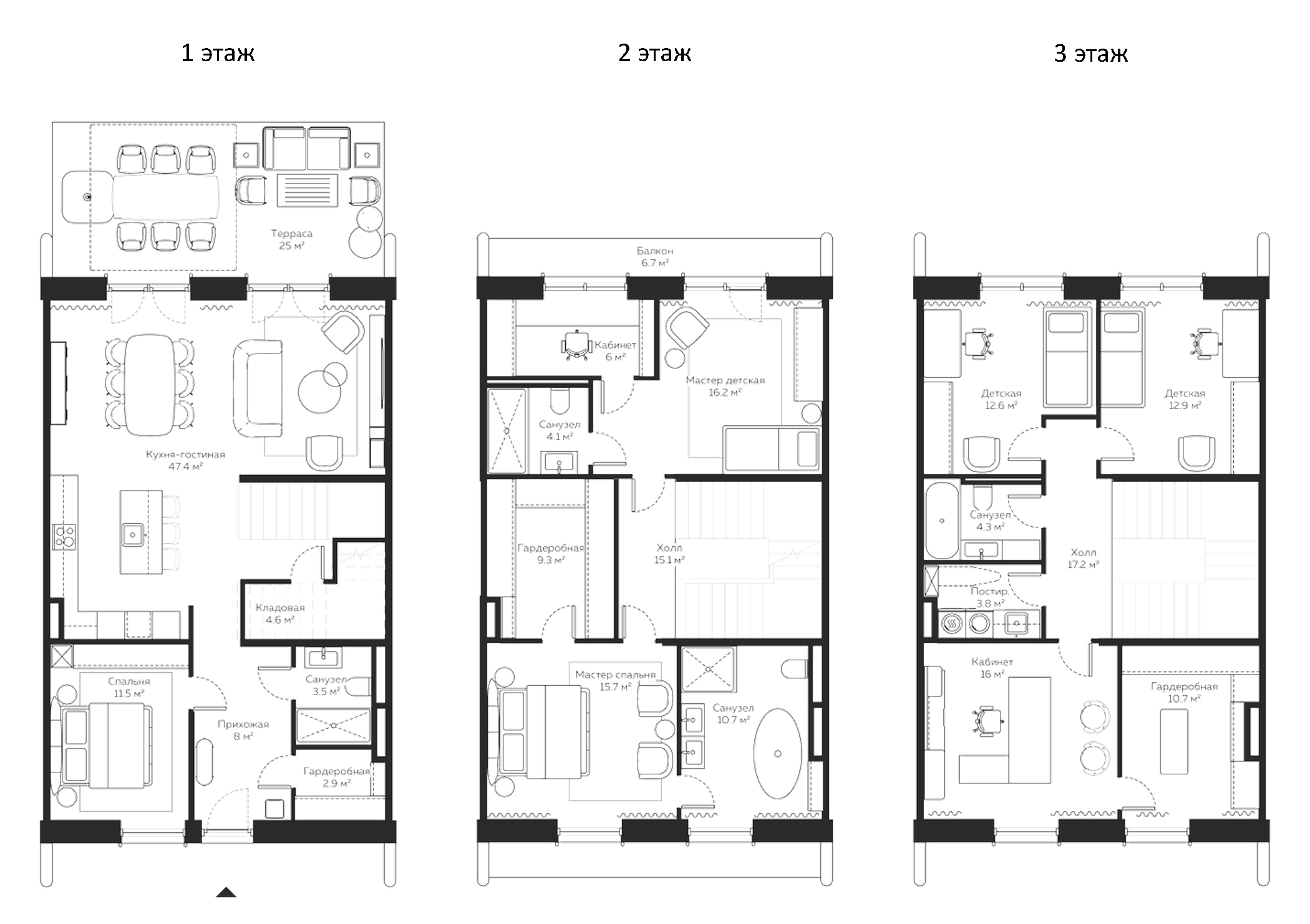 Планировка — River Residences, 7-комн., 221 м²