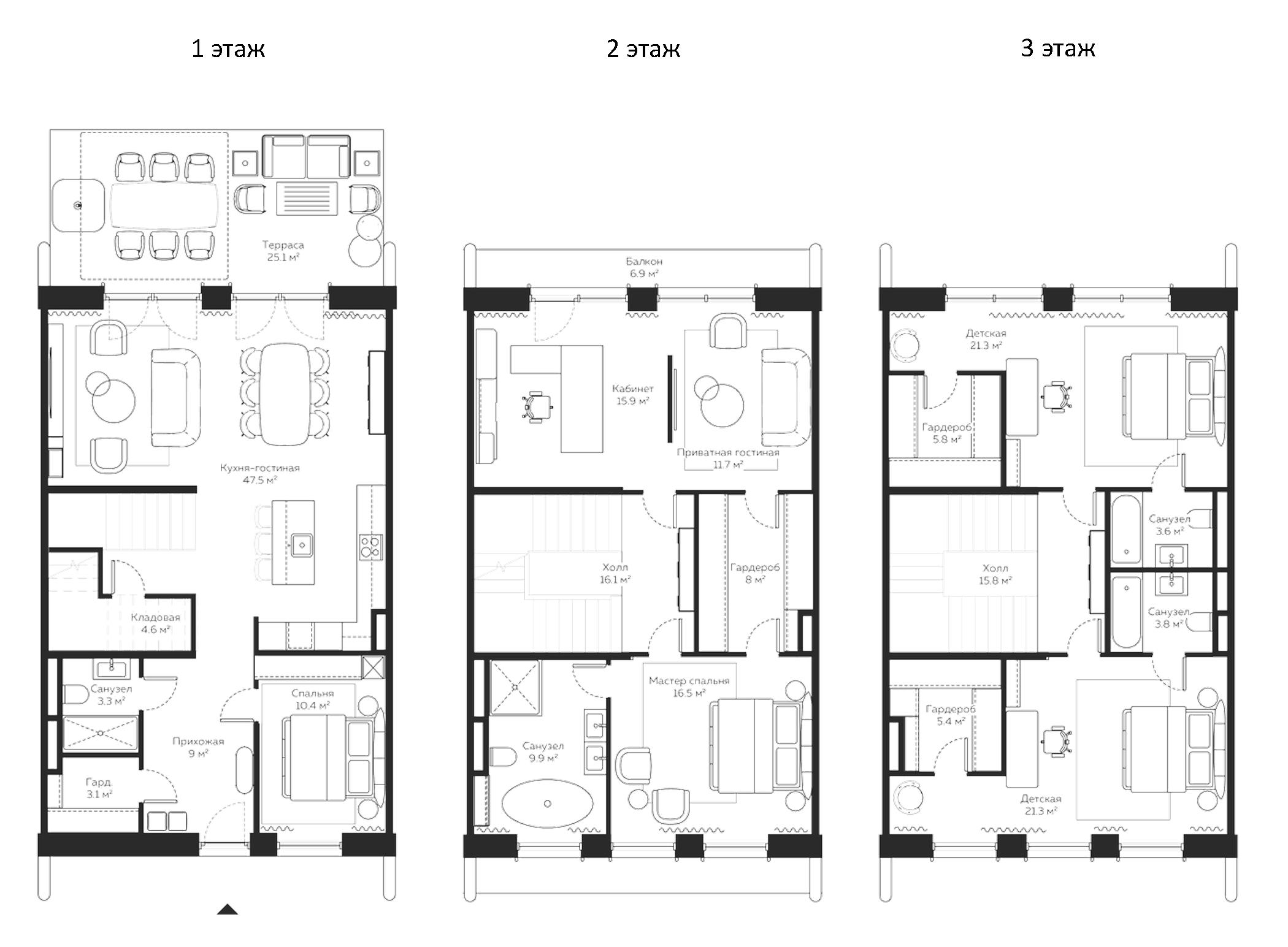 Планировка — River Residences, 5-комн., 228 м²