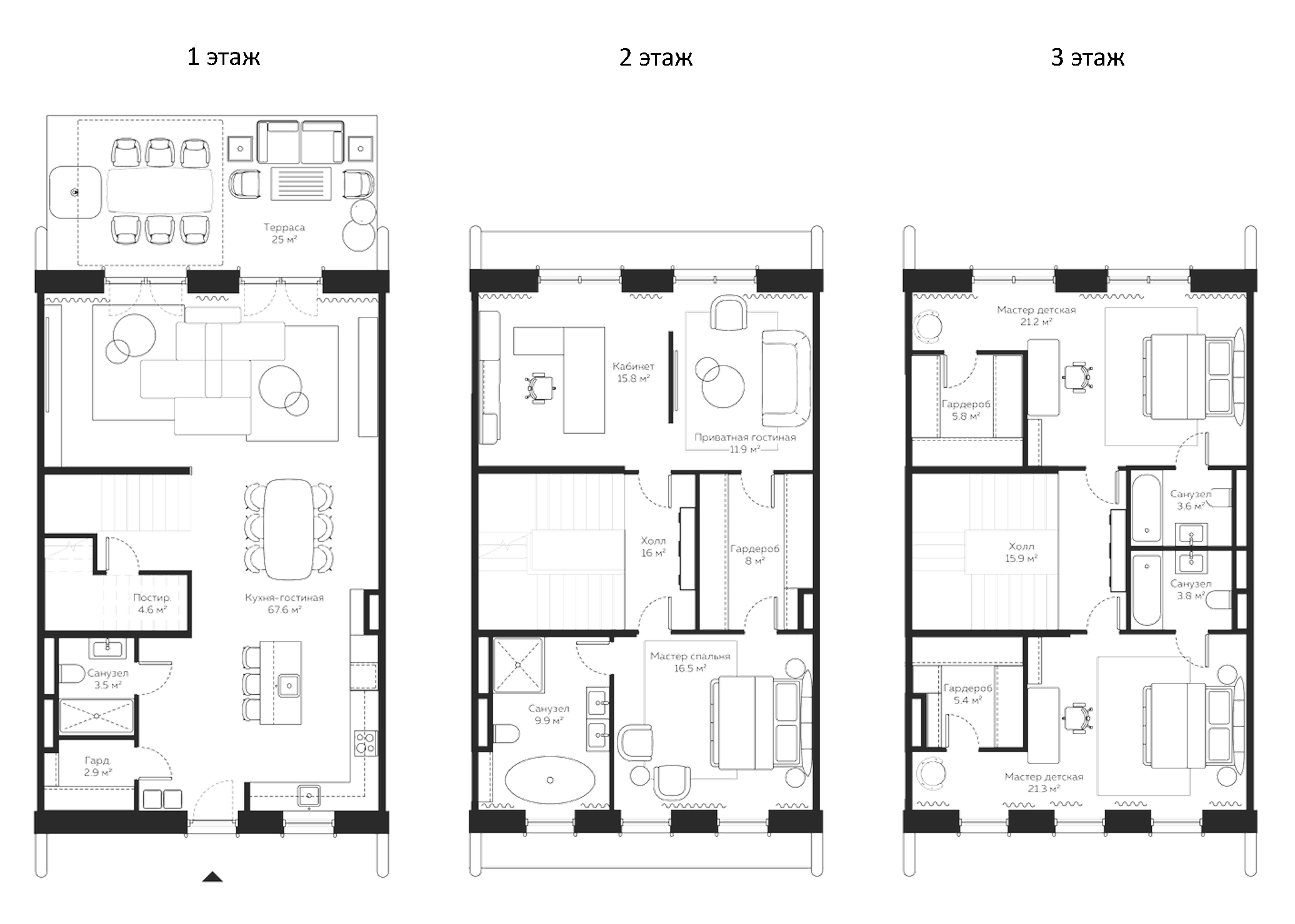 Планировка — River Residences, 5-комн., 229 м²