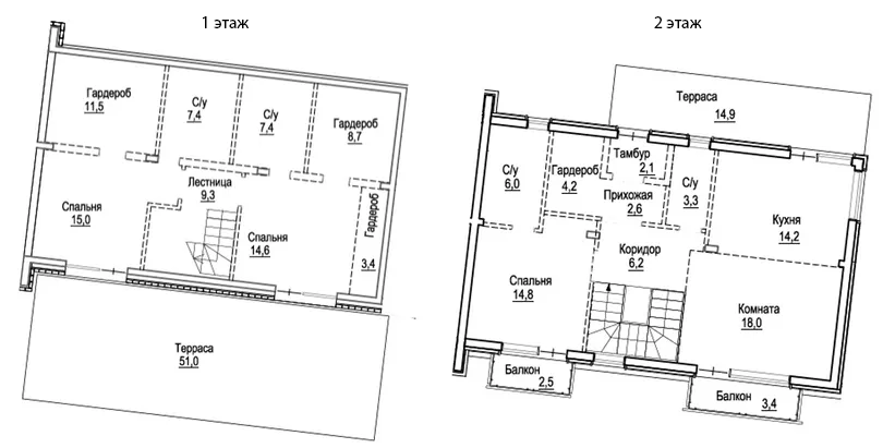 Планировка — Отрада на реке, 3-комн., 178 м²