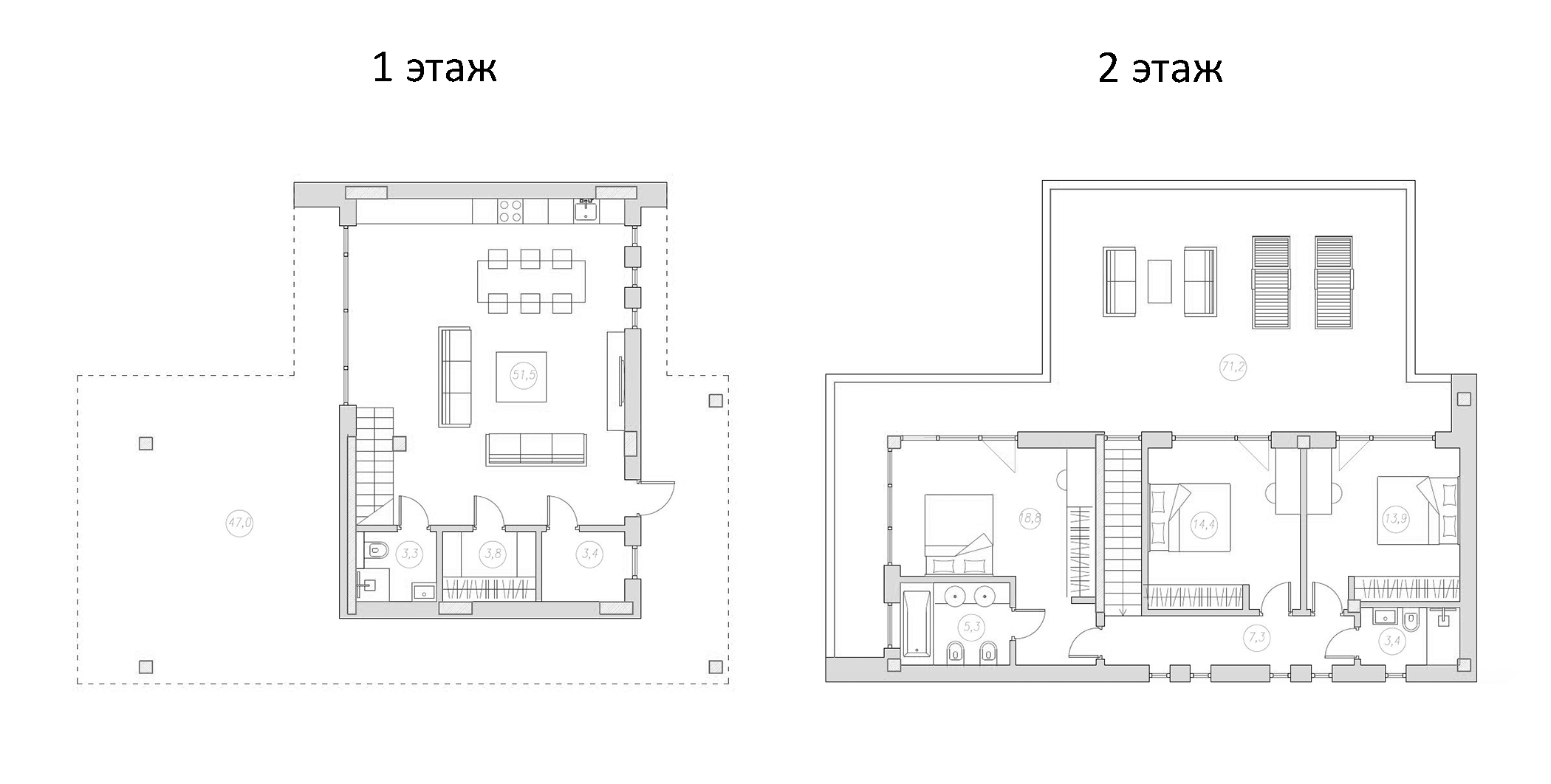 Планировка — Коттеджный поселок Pride Village, 3-комн., 125 м²