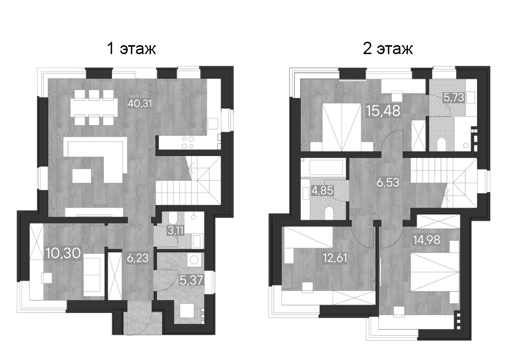 Планировка — Коттеджный поселок Riga Holiday, 4-комн., 128 м²