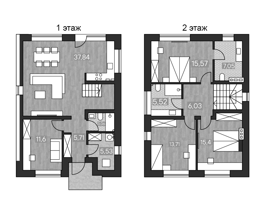 Планировка — Коттеджный поселок Riga Holiday, 4-комн., 127 м²