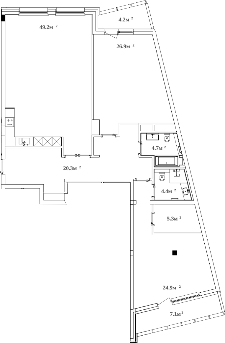Планировка — RIVER HOUSE Щелково, 3-комн., 138 м²