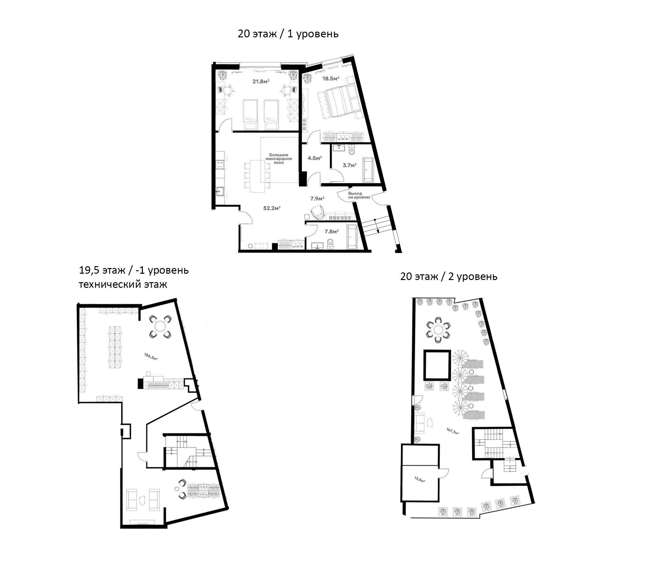 Планировка — RIVER HOUSE Щелково, 3-комн., 120 м²