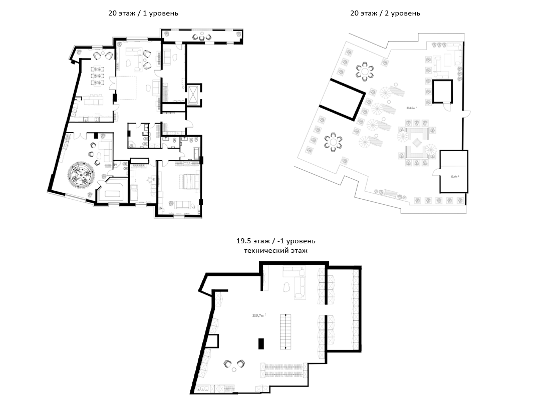 Планировка — RIVER HOUSE Щелково, 1-комн., 335 м²