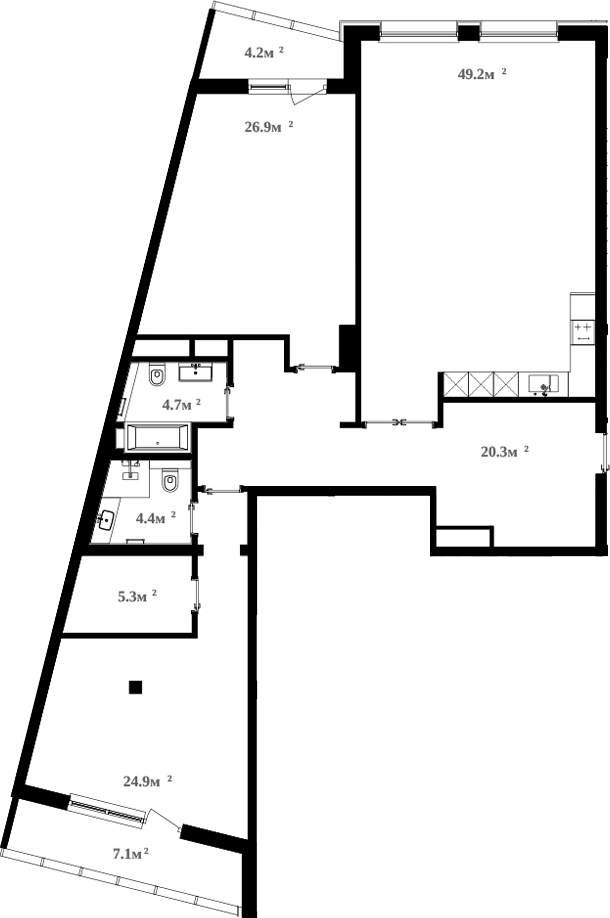 Планировка — RIVER HOUSE Щелково, 3-комн., 139 м²