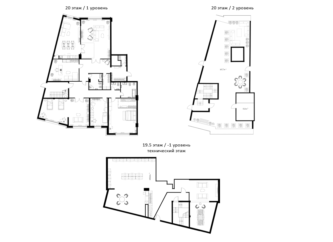 Планировка — RIVER HOUSE Щелково, 1-комн., 290 м²
