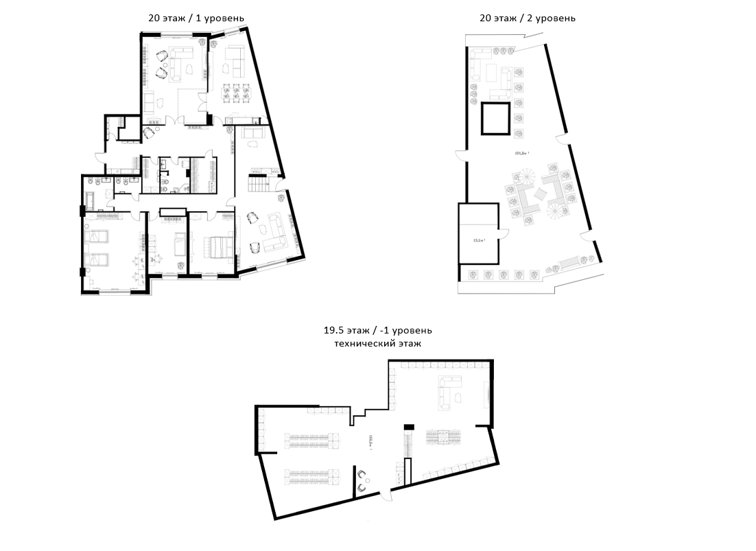 Планировка — RIVER HOUSE Щелково, 1-комн., 301 м²