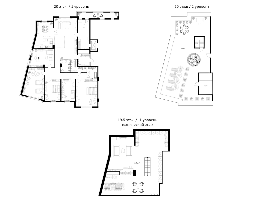 Планировка — RIVER HOUSE Щелково, 1-комн., 329 м²