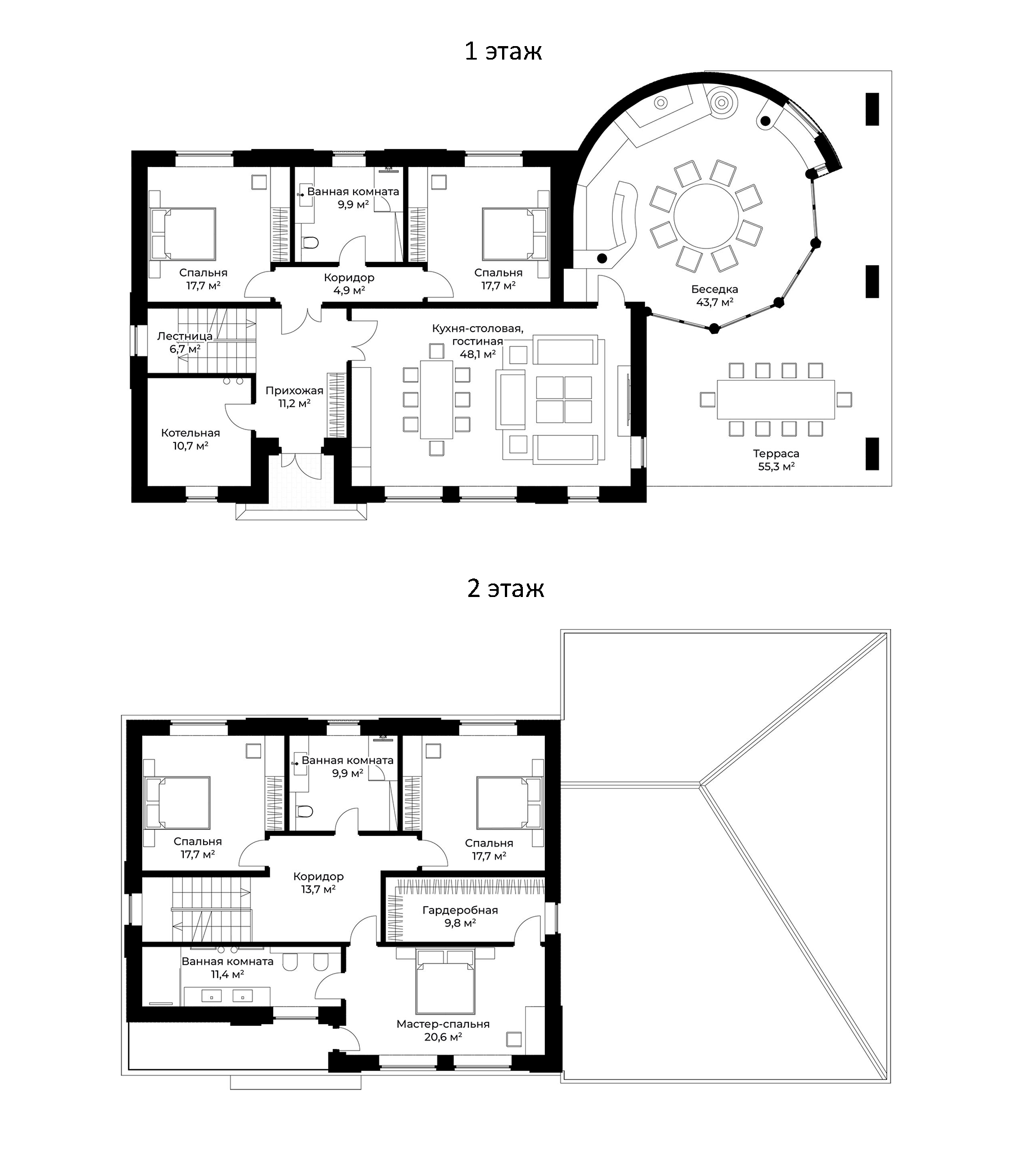 Планировка — Коттеджный поселок Первый Лесной, 5-комн., 228 м²
