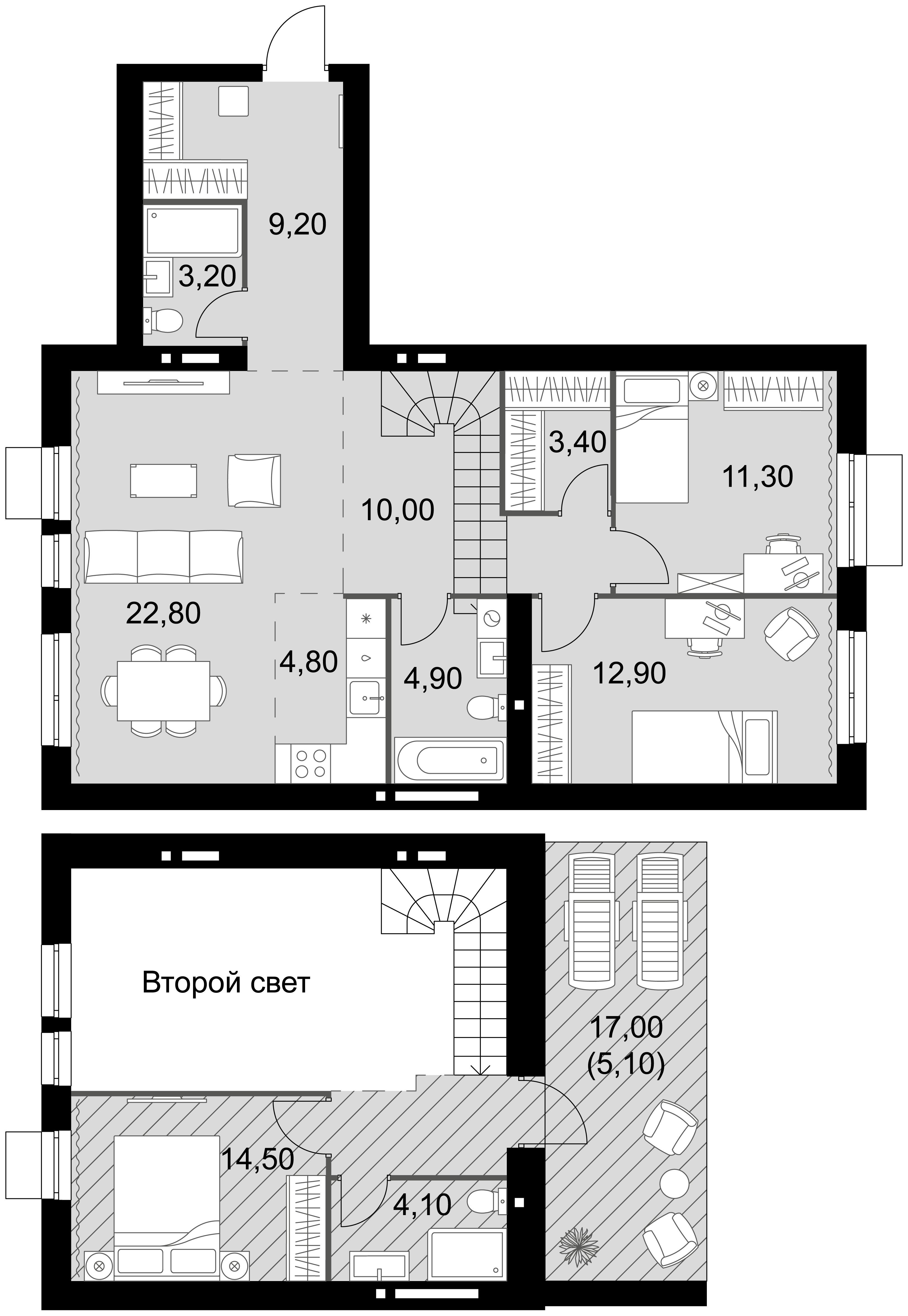 Планировка — Апрелевка Клаб, 4-комн., 101 м²