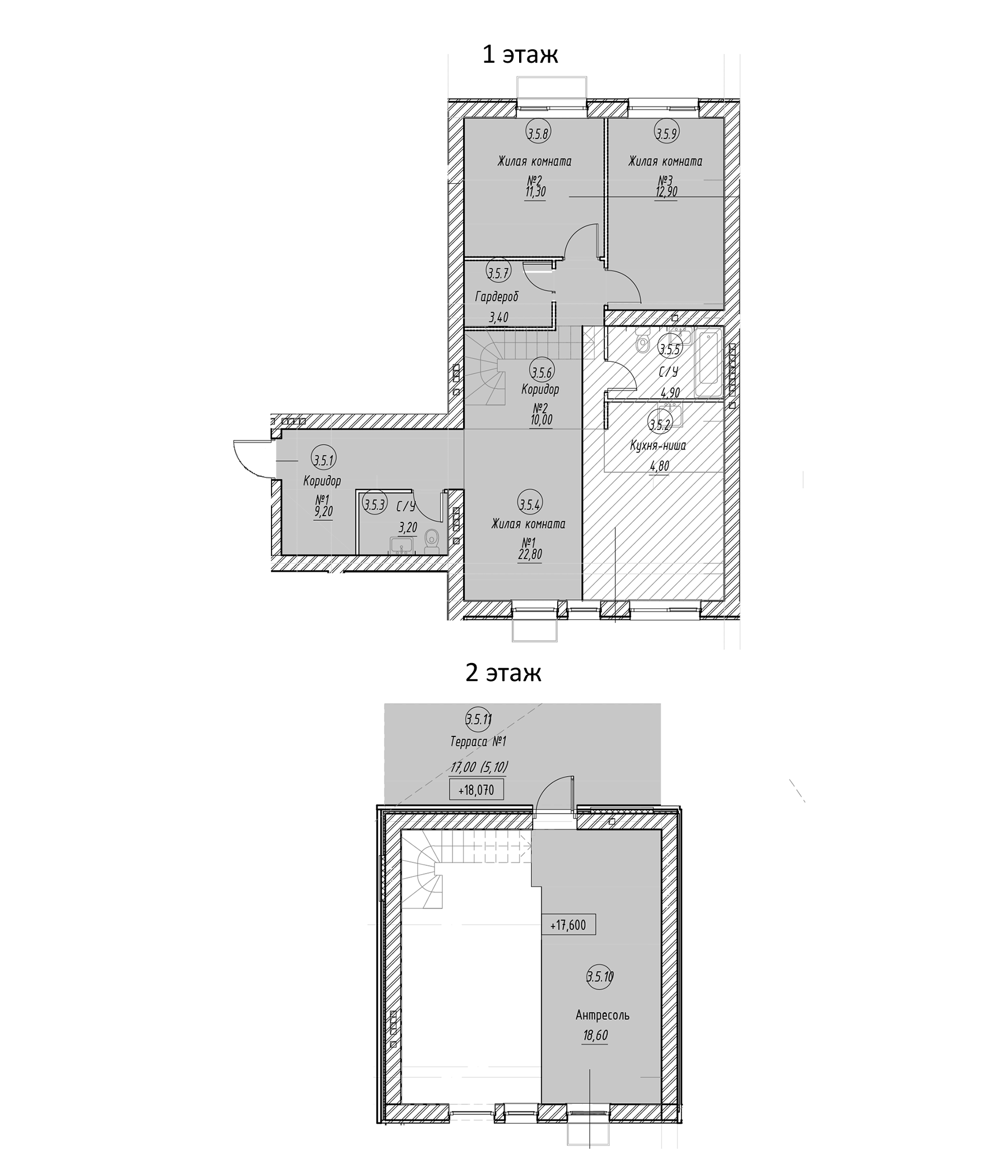 Планировка — Апрелевка Клаб, 4-комн., 101 м²