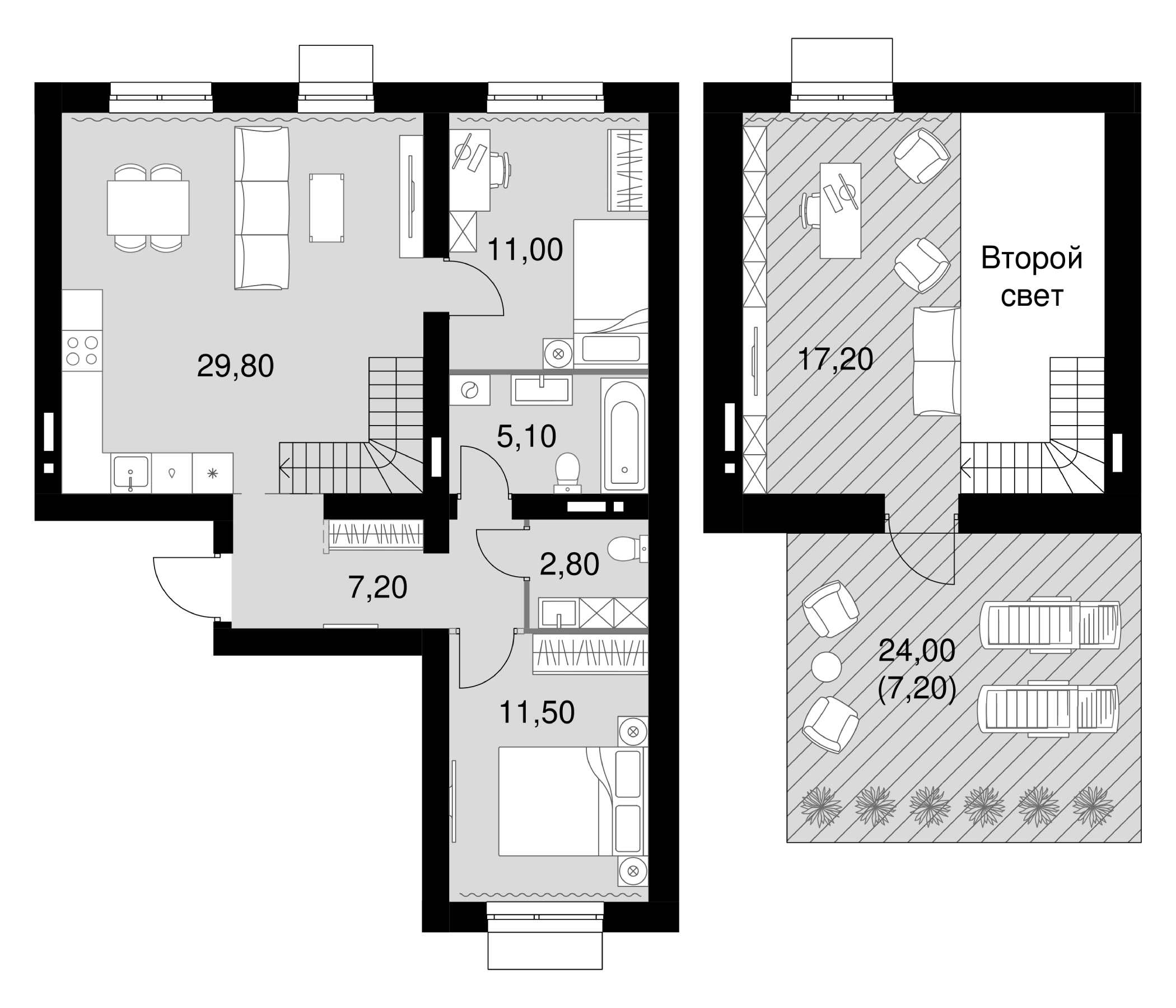 Планировка — Апрелевка Клаб, 4-комн., 85 м²